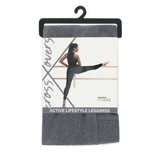 Fitkicks Crossover Active Lifestyle Leggings-Gray